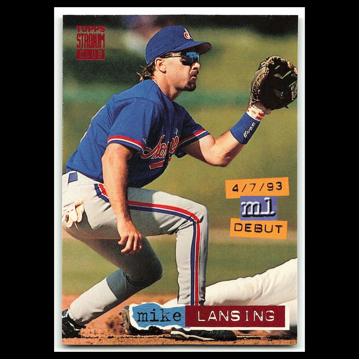 Mike Lansing #577 1994 Topps Stadium Club Montreal Expos Baseball Card MLB NM