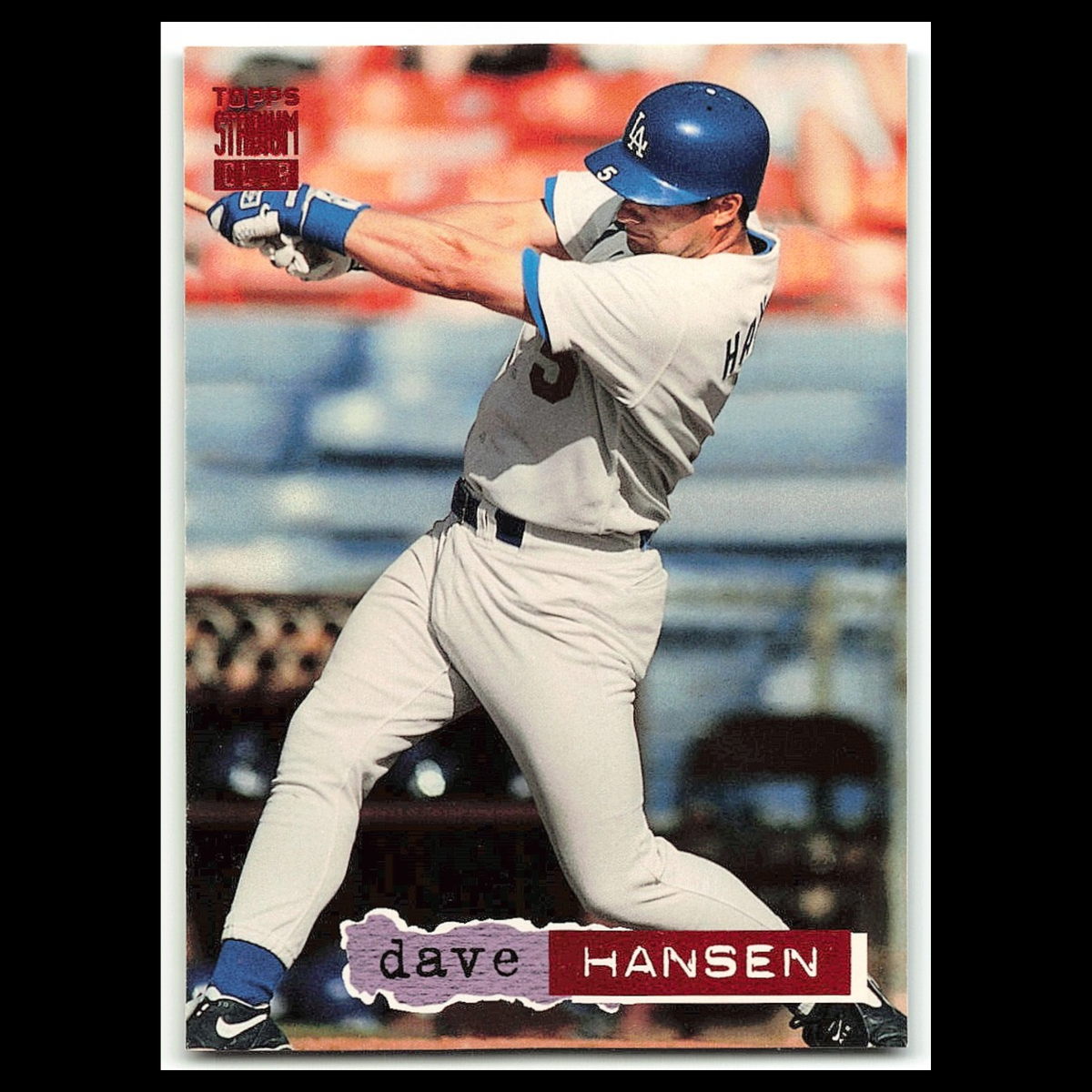 Dave Hansen #587 1994 Topps Stadium Club Los Angeles Dodgers Baseball Card MLB
