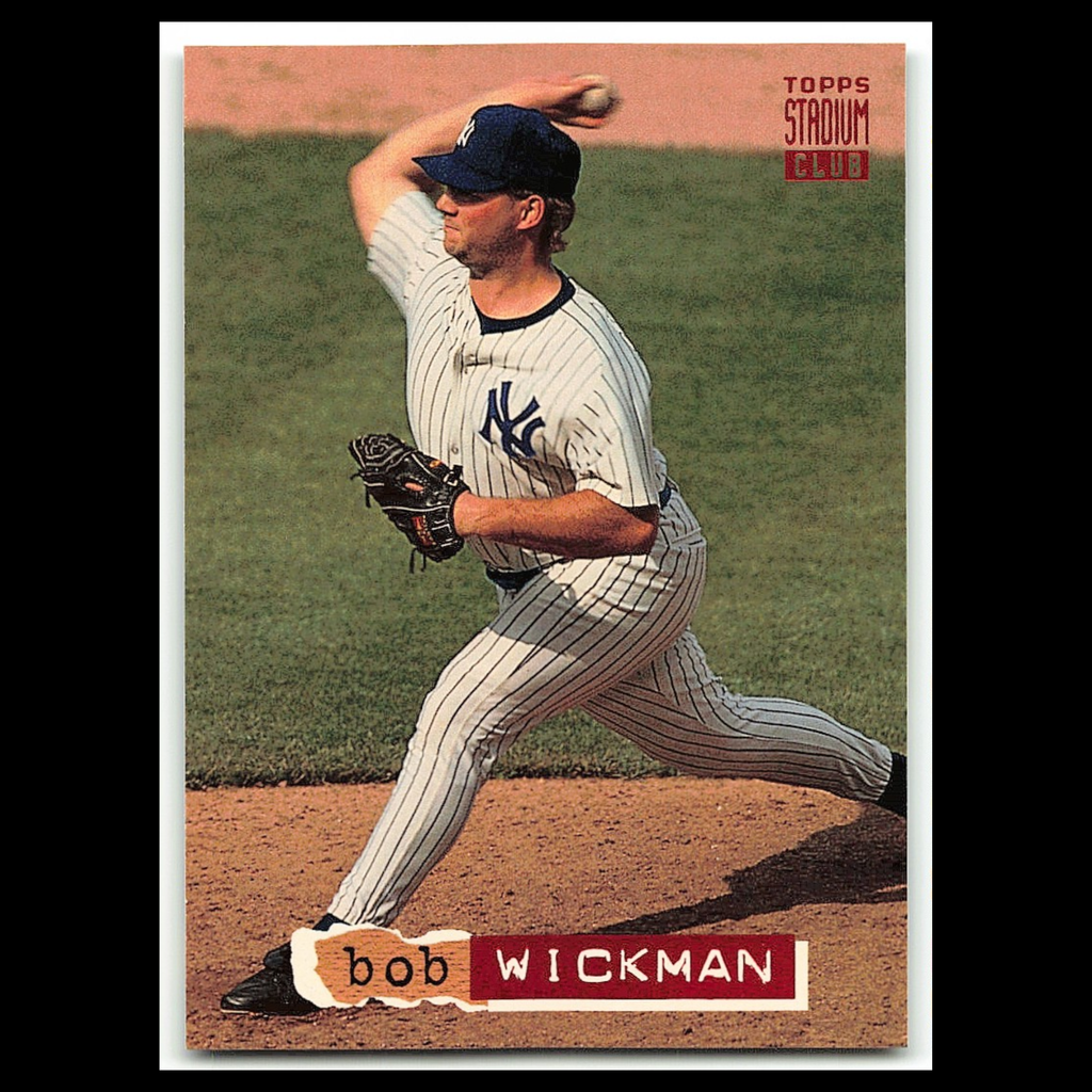 Bob Wickman #494 1994 Topps Stadium Club New York Yankees Baseball Card MLB NM