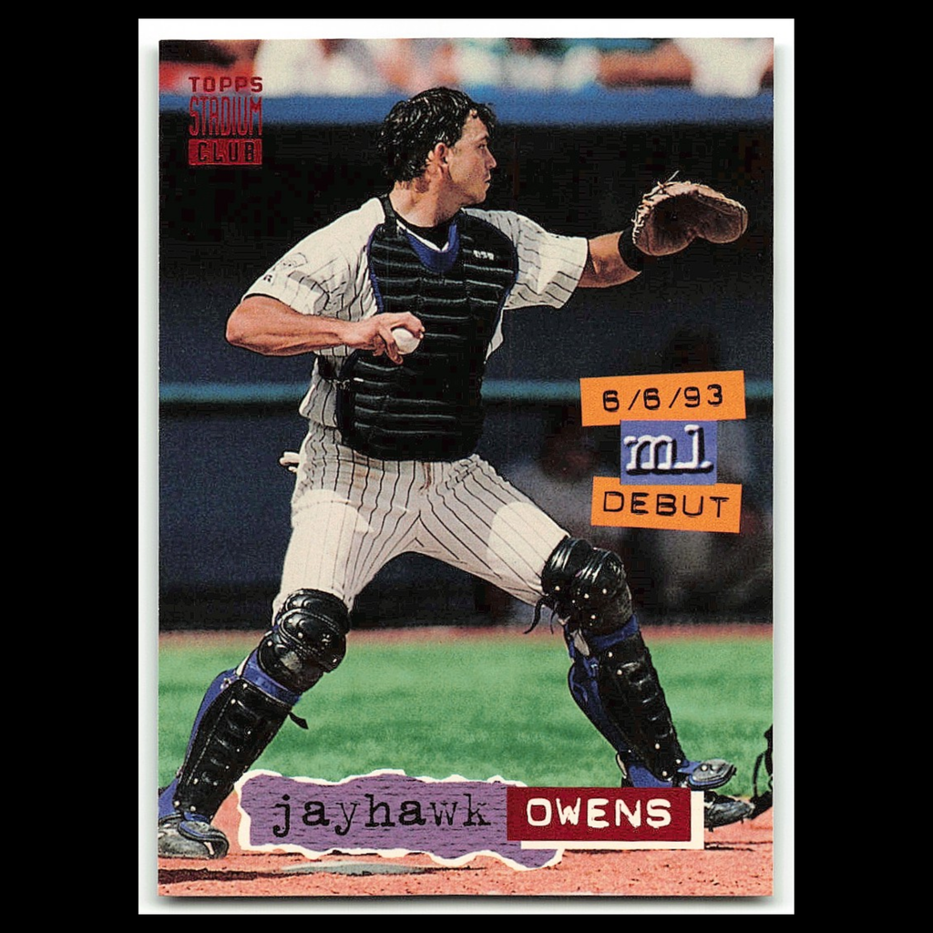 Jayhawk Owens #512 1994 Topps Stadium Club Colorado Rockies Baseball Card MLB NM