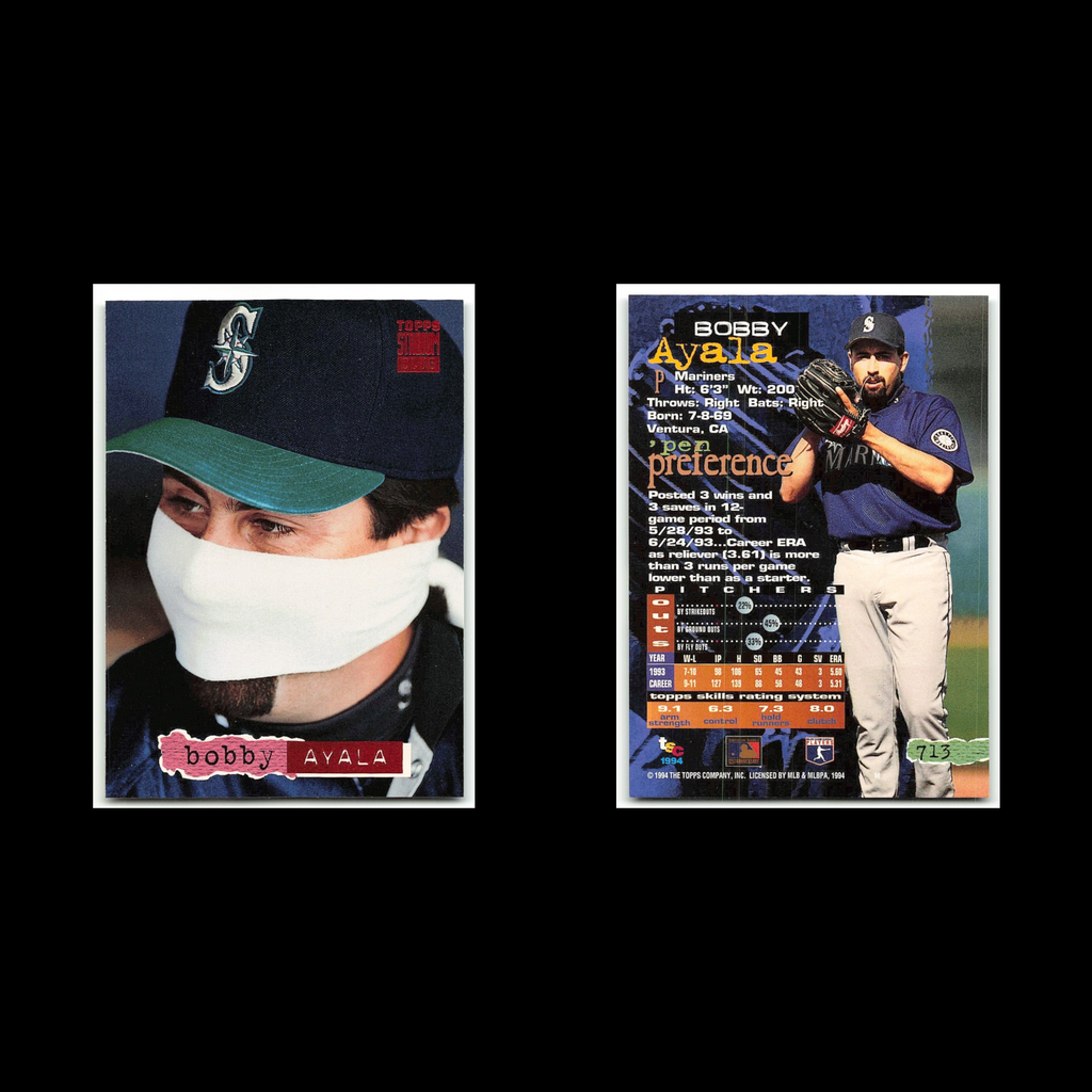 Bobby Ayala #713 1994 Topps Stadium Club Seattle Mariners Baseball Card MLB NM