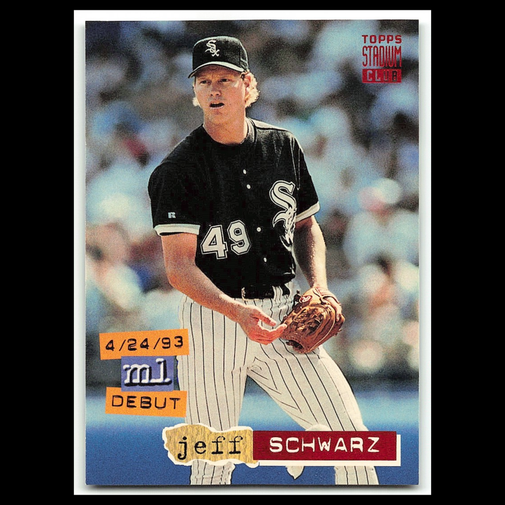 Jeff Schwarz #482 1994 Topps Stadium Club Chicago White Sox Baseball Card MLB NM