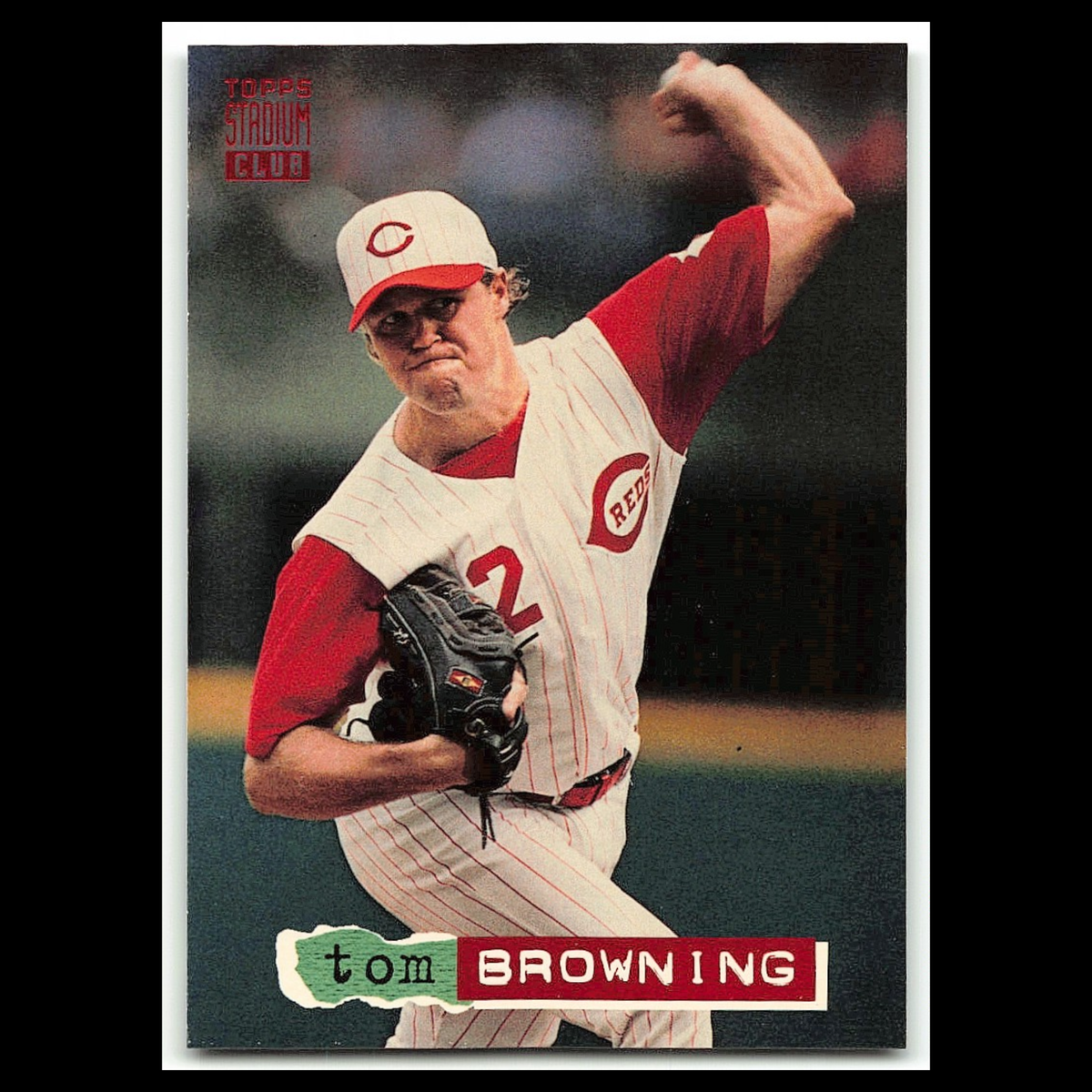 Tom Browning #433 1994 Topps Stadium Club Cincinnati Reds Baseball Card MLB NM