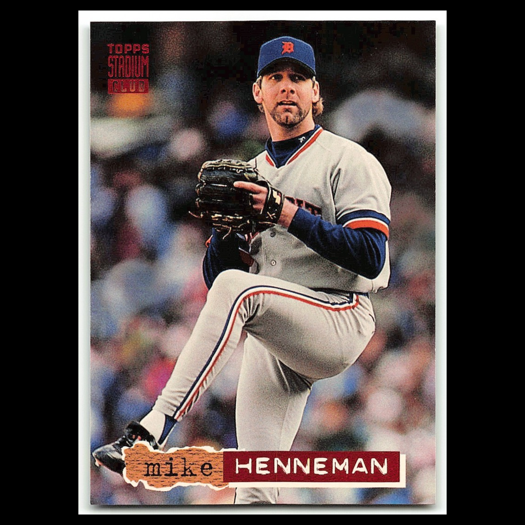 Mike Henneman #401 1994 Topps Stadium Club Detroit Tigers Baseball Card MLB NM