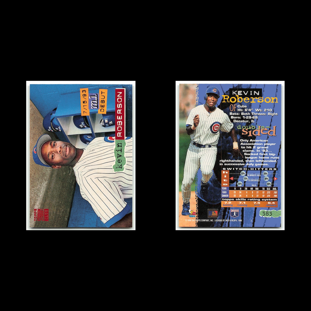 Kevin Roberson #383 1994 Topps Stadium Club Chicago Cubs Baseball Card MLB NM