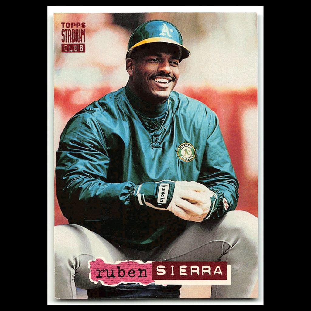 Ruben Sierra #307 1994 Topps Stadium Club Oakland Athletics Baseball Card MLB NM
