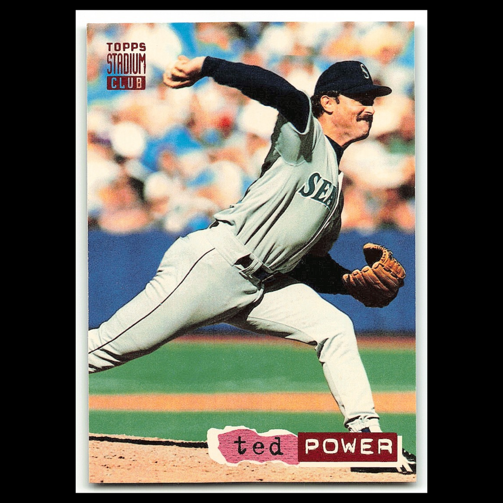 Ted Power #163 1994 Topps Stadium Club Seattle Mariners Baseball Card MLB NM