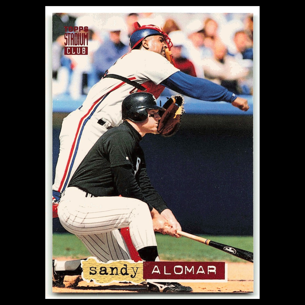 Sandy Alomar #144 1994 Topps Stadium Club Cleveland Indians Baseball Card MLB NM