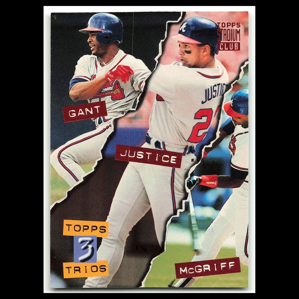 David Justice #111 1994 Topps Stadium Club Atlanta Braves Baseball Card MLB NM