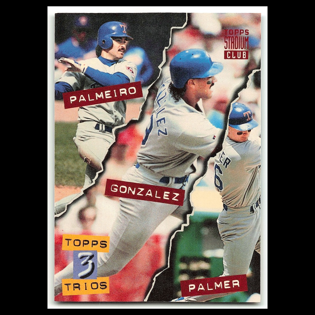 Juan Gonzalez/Rafael Palmeiro/Dean Palmer #112 1994 Topps Stadium Club Rangers