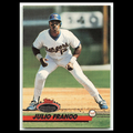 Julio Franco #651 1993 Topps Stadium Club Texas Rangers Baseball Card MLB NM