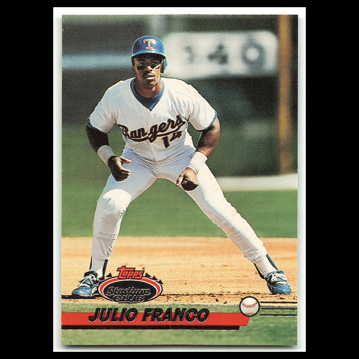 Julio Franco #651 1993 Topps Stadium Club Texas Rangers Baseball Card MLB NM