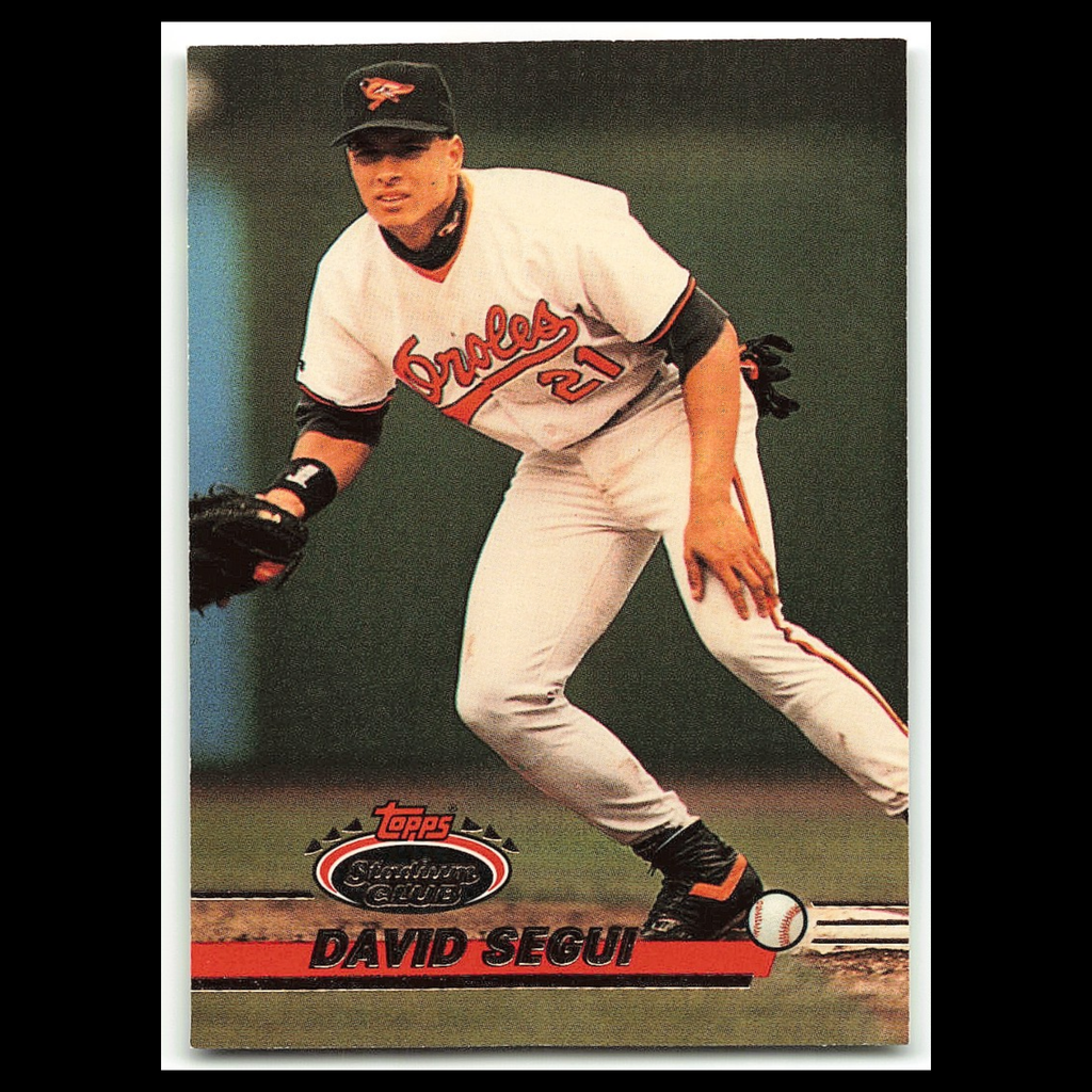 David Segui #479 1993 Topps Stadium Club Baltimore Orioles Baseball Card MLB NM
