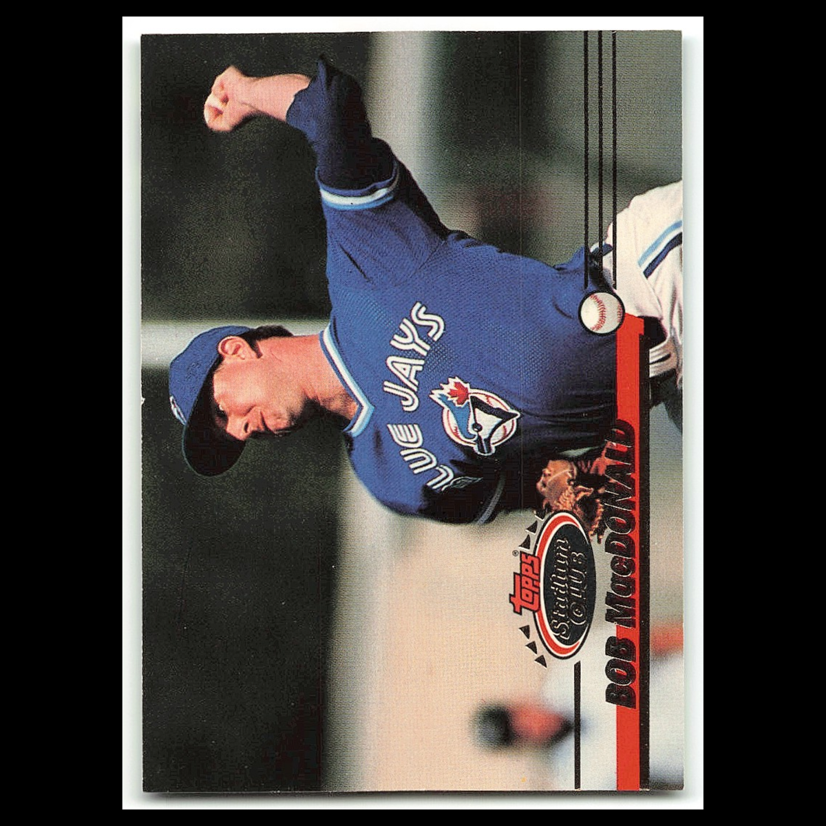 Bob MacDonald #434 1993 Topps Stadium Club Toronto Blue Jays Baseball Card MLB