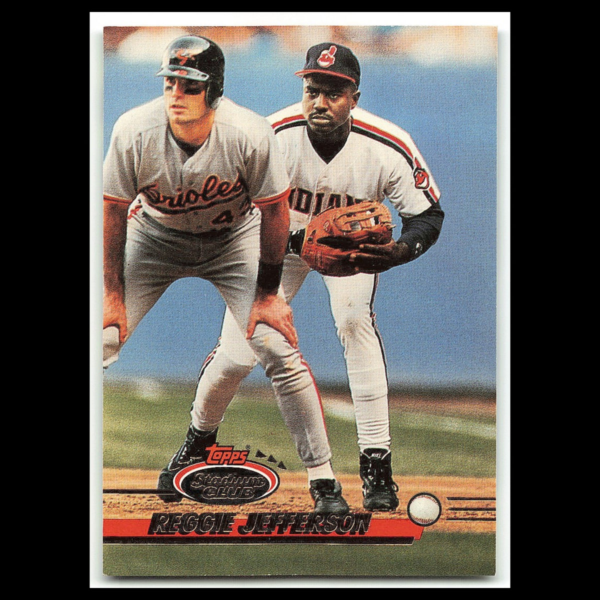Reggie Jefferson #425 1993 Topps Stadium Club Cleveland Indians Baseball Card NM