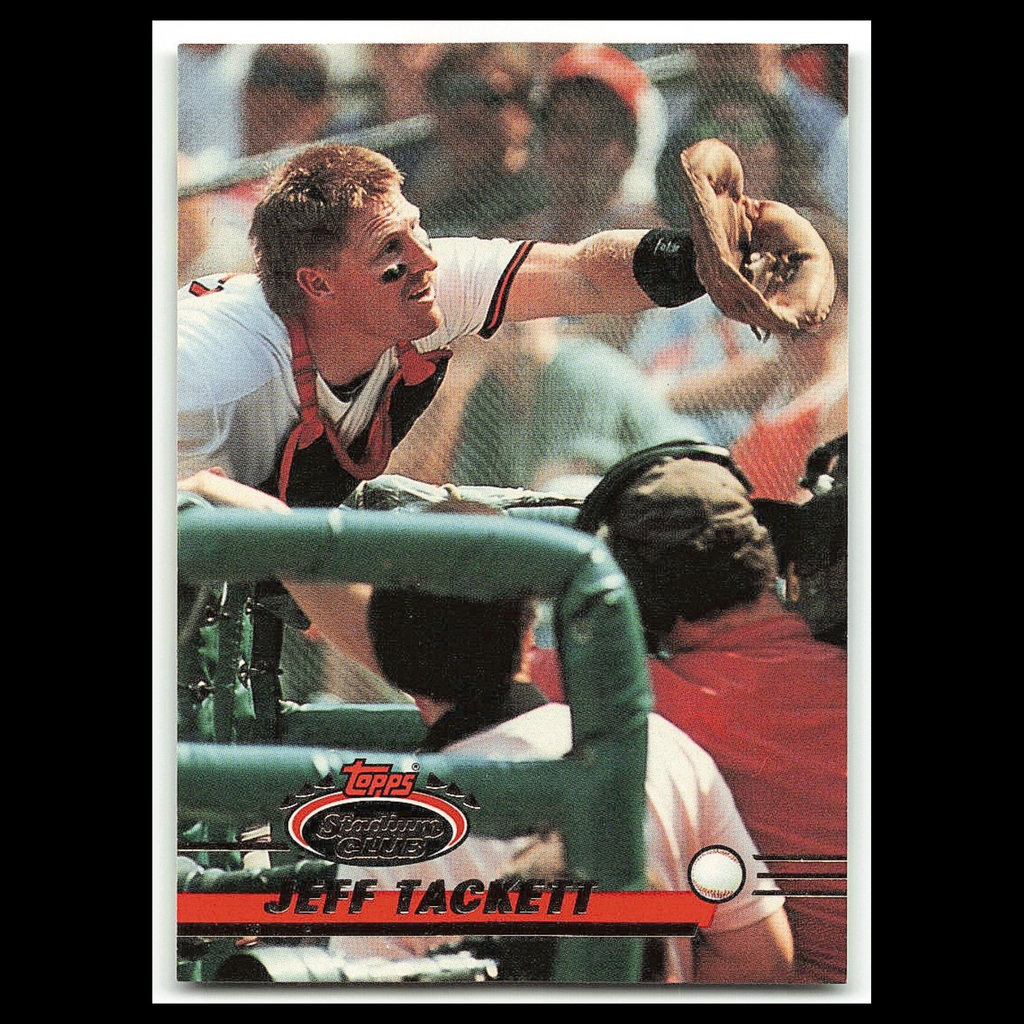 Jeff Tackett #186 1993 Topps Stadium Club Baltimore Orioles Baseball Card MLB NM