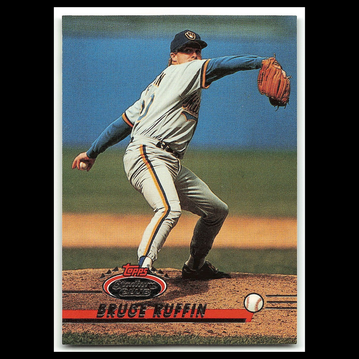 Bruce Ruffin #270 1993 Topps Stadium Club Milwaukee Brewers Baseball Card MLB NM