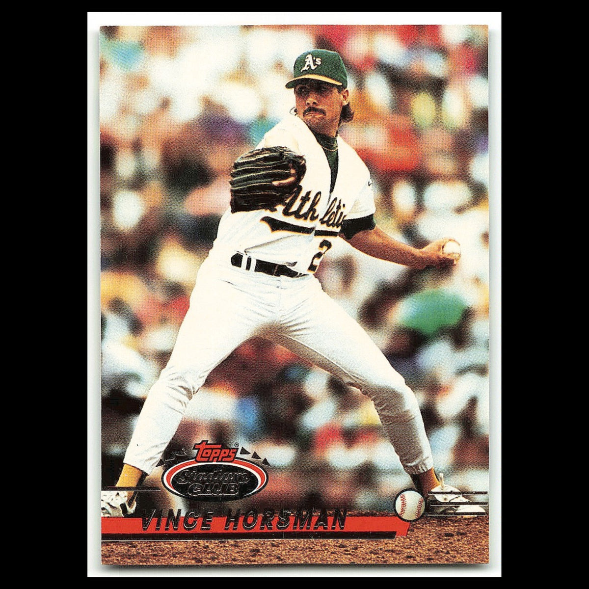 Vince Horsman #256 1993 Topps Stadium Club Oakland Athletics Baseball Card MLB