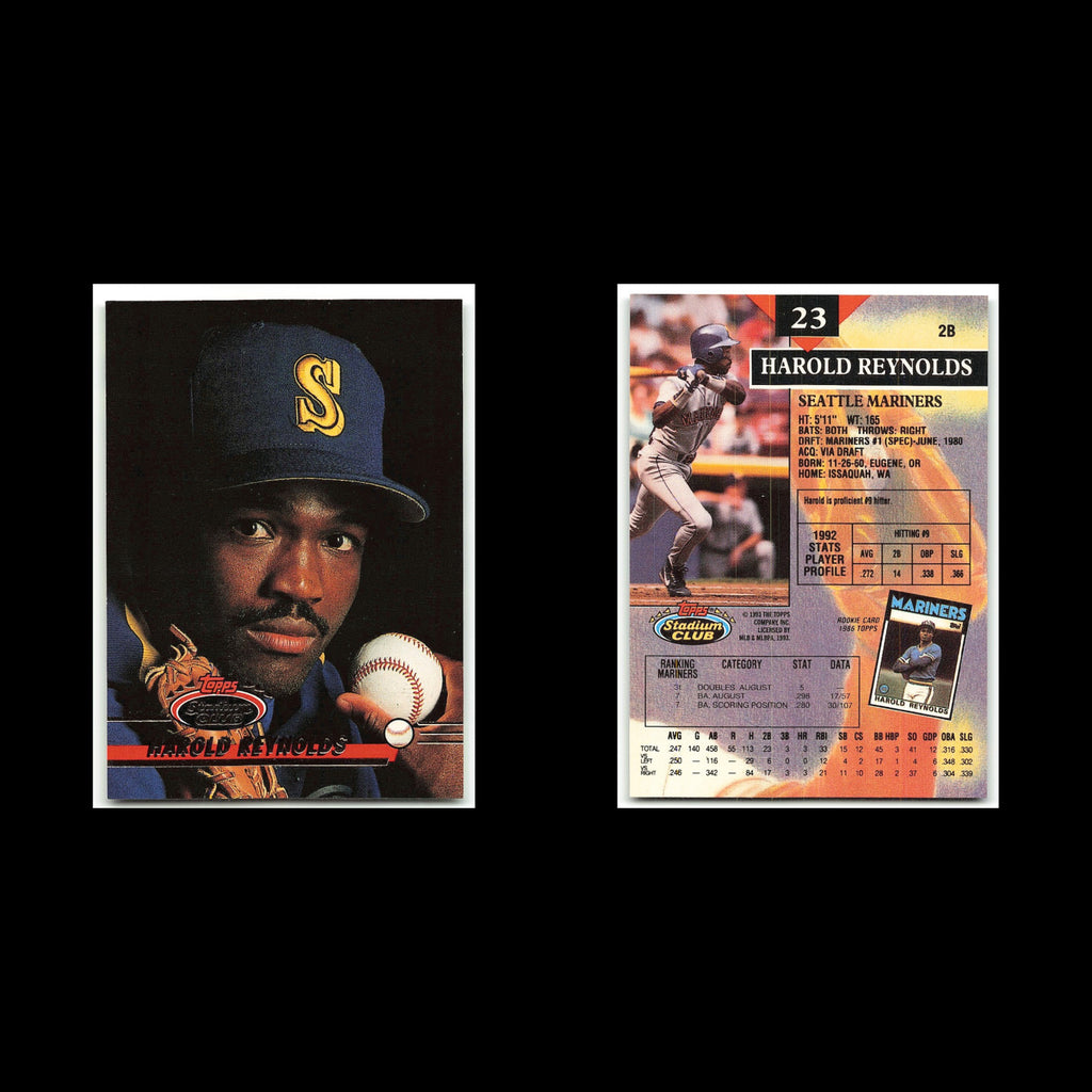 Harold Reynolds #23 1993 Topps Stadium Club Seattle Mariners Baseball Card MLB