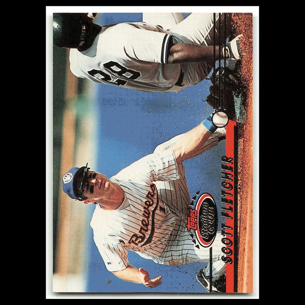 Scott Fletcher #112 1993 Topps Stadium Club Milwaukee Brewers Baseball Card MLB