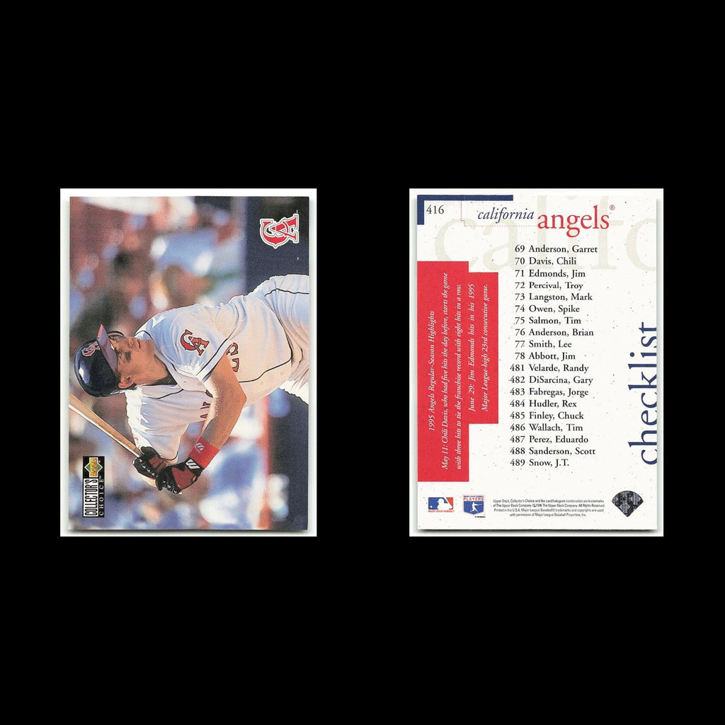Jim Edmonds #416 1996 Collectors Choice California Angels Baseball Card MLB NM