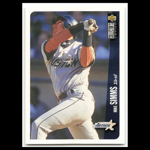 Mike Simms #566 1996 Collectors Choice Houston Astros Baseball Card MLB NM