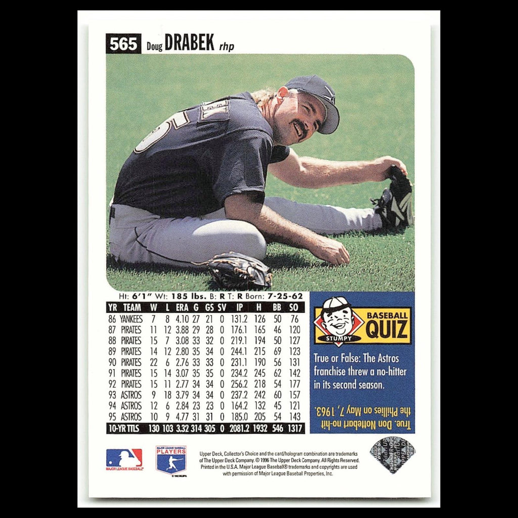 Doug Drabek #565 1996 Collectors Choice Houston Astros Baseball Card MLB NM