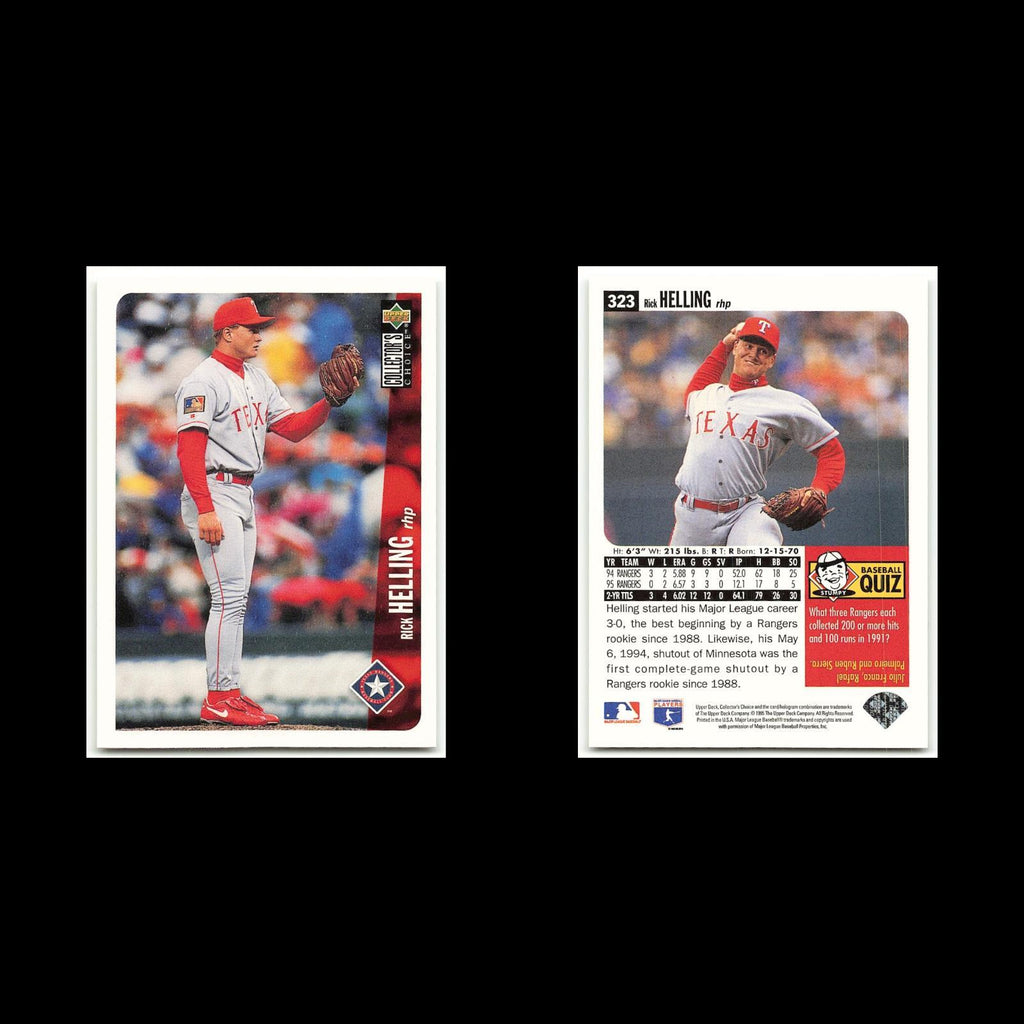 Rick Helling #323 1996 Collectors Choice Texas Rangers Baseball Card MLB NM