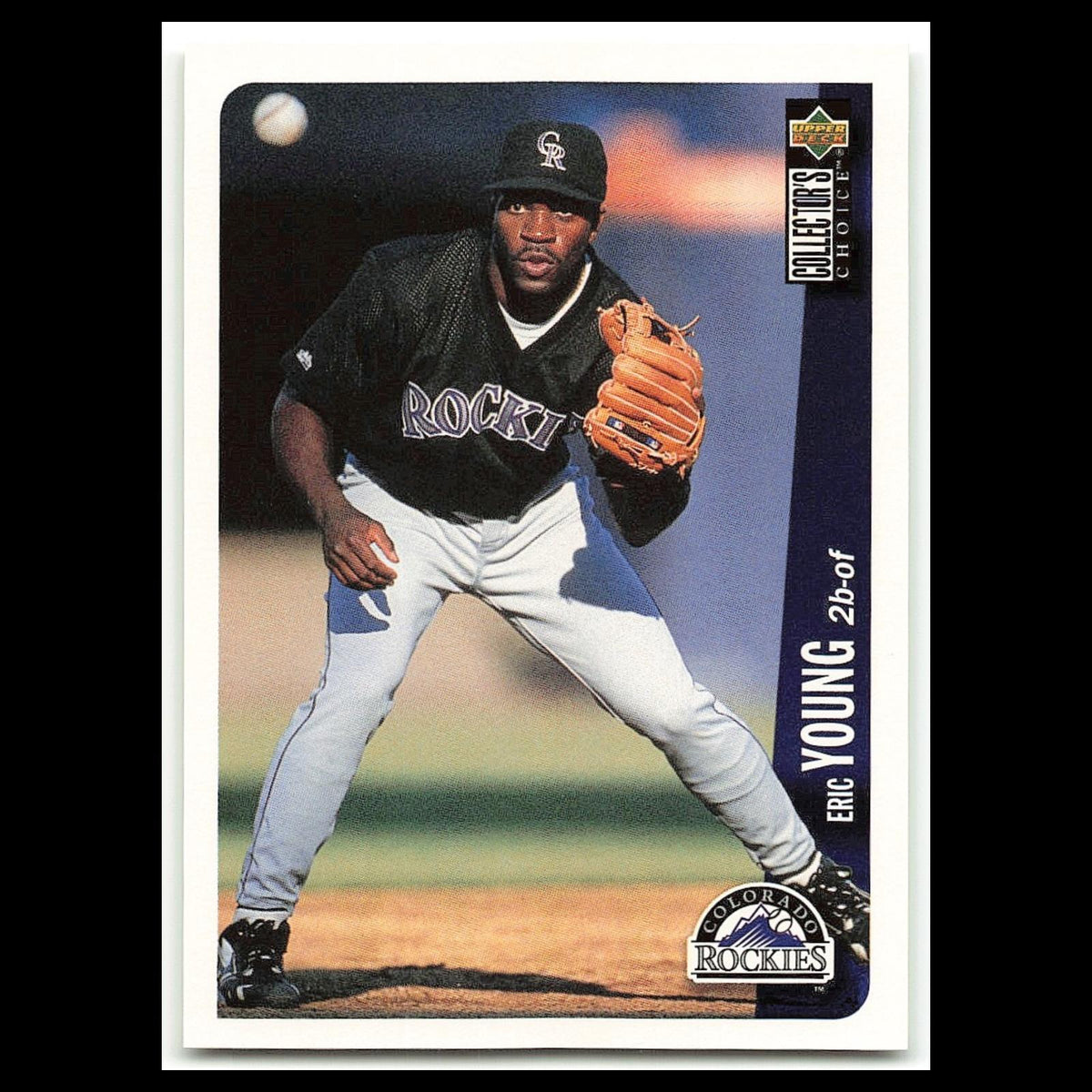 Eric Young #128 1996 Collectors Choice Colorado Rockies Baseball Card MLB NM