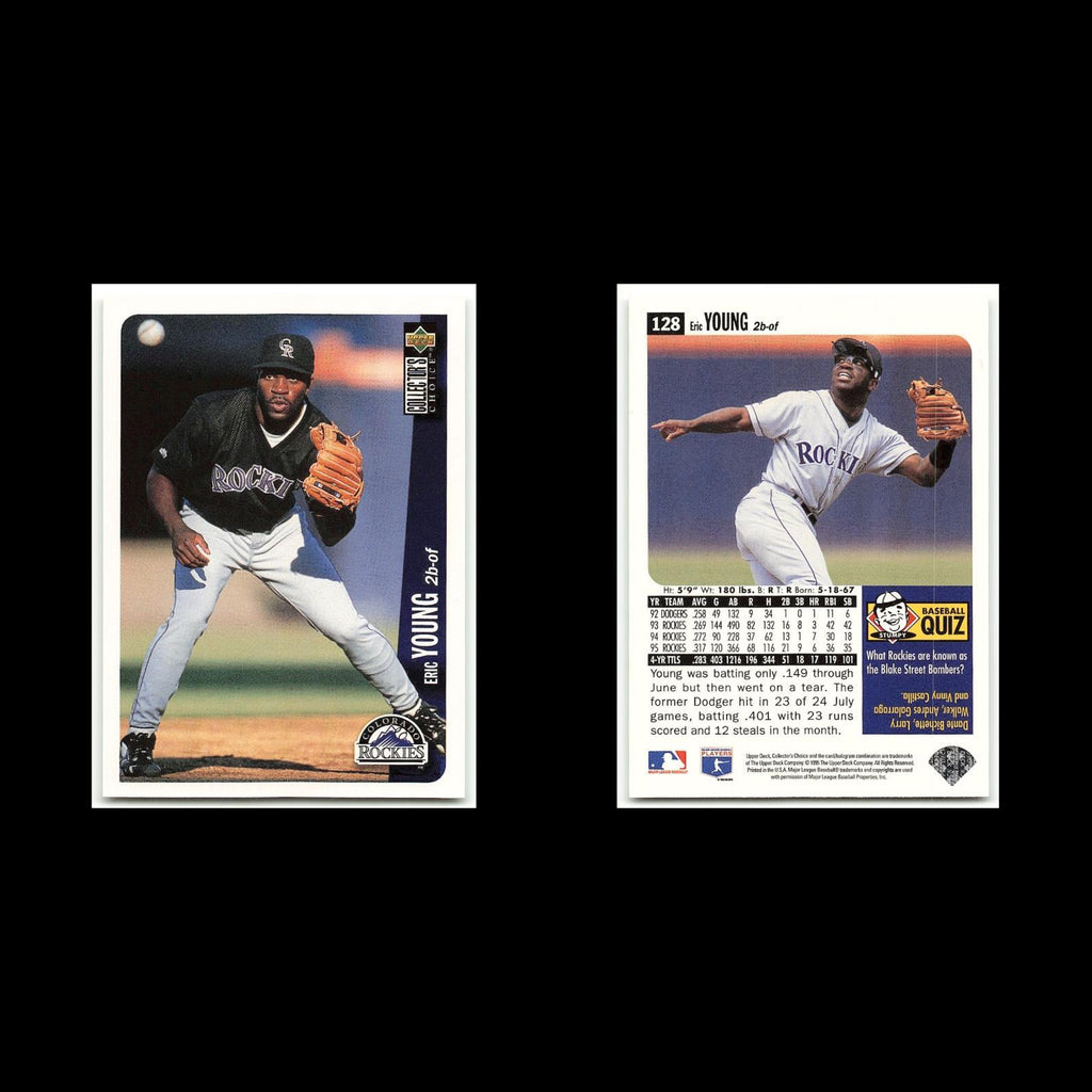 Eric Young #128 1996 Collectors Choice Colorado Rockies Baseball Card MLB NM