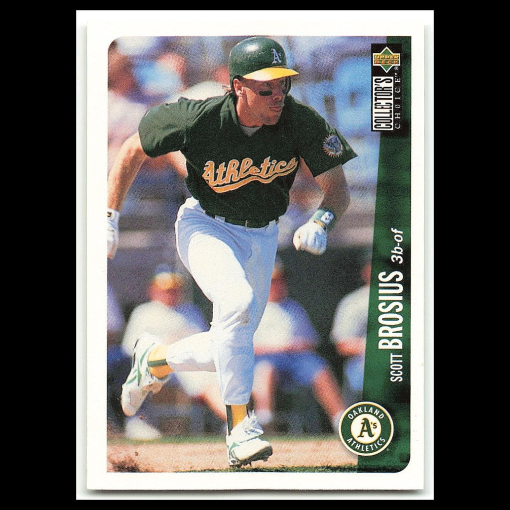 Scott Brosius #239 1996 Collectors Choice Oakland Athletics Baseball Card MLB NM
