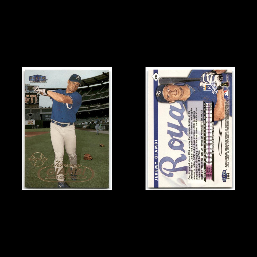 Jeremy Giambi Rookie #U98 1998 Fleer Tradition Update Kansas City Royals Card NM