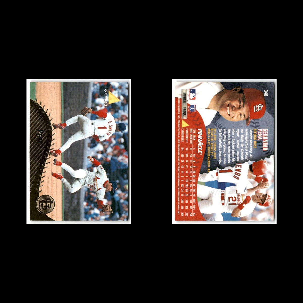 Geronimo Pena #348 1995 Pinnacle St. Louis Cardinals Baseball Card MLB NM