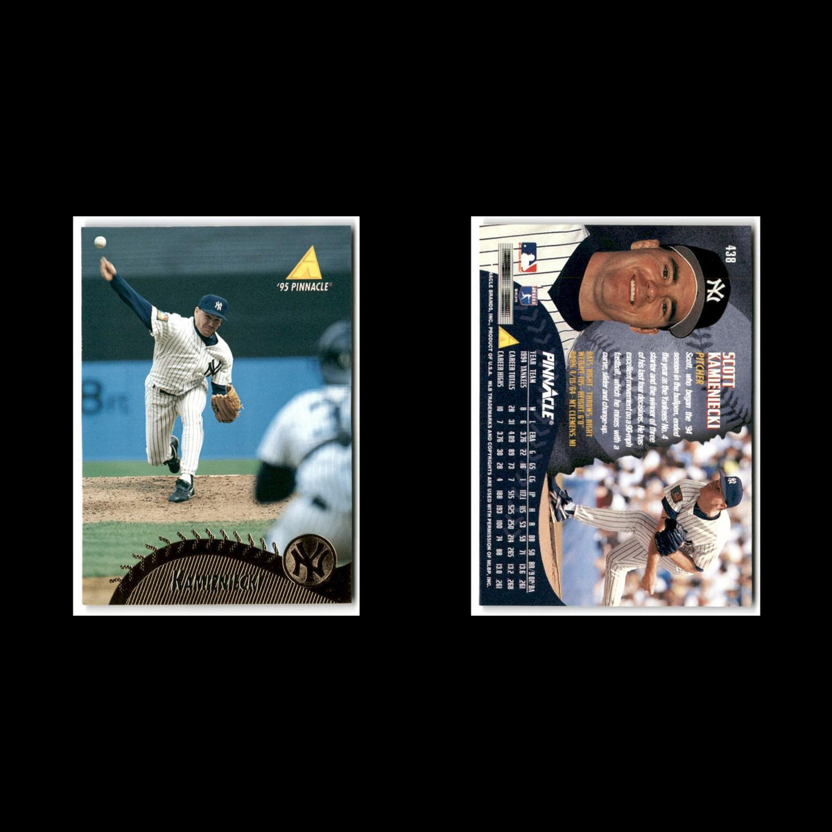 Scott Kamieniecki #438 1995 Pinnacle New York Yankees Baseball Card MLB NM