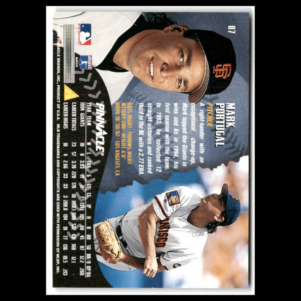 Mark Portugal #87 1995 Pinnacle San Francisco Giants Baseball Card MLB NM