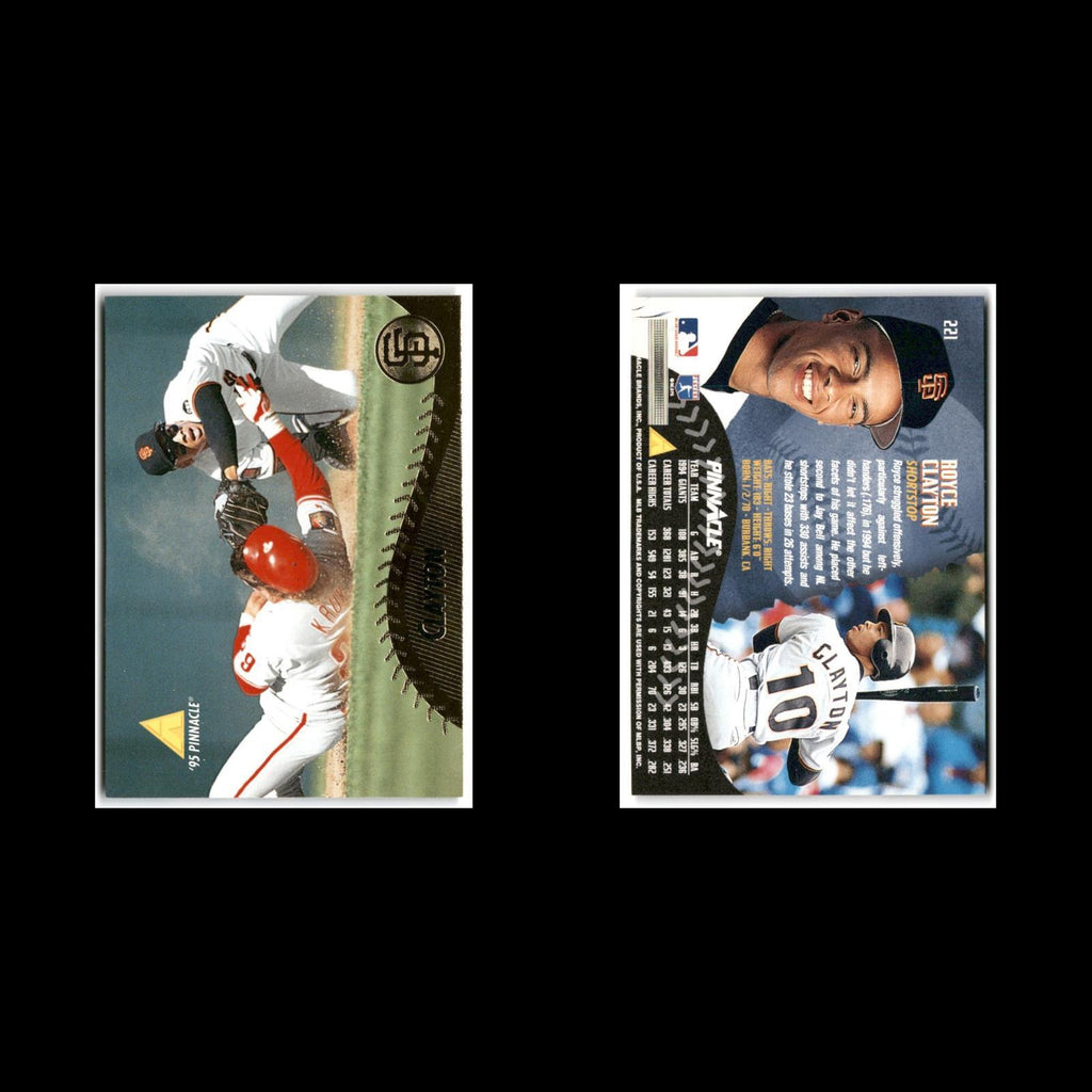 Royce Clayton #221 1995 Pinnacle San Francisco Giants Baseball Card MLB NM