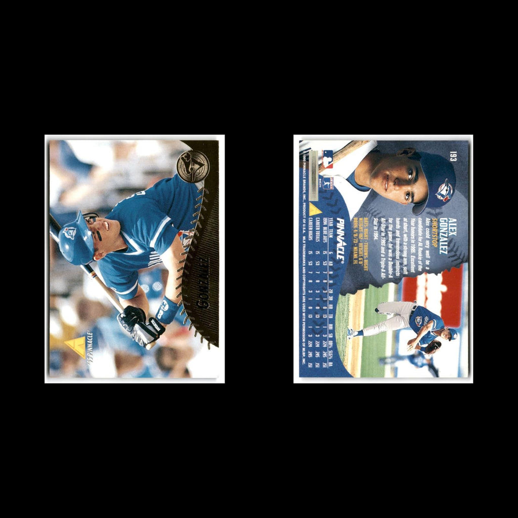 Alex Gonzalez #193 1995 Pinnacle Toronto Blue Jays Baseball Card MLB NM
