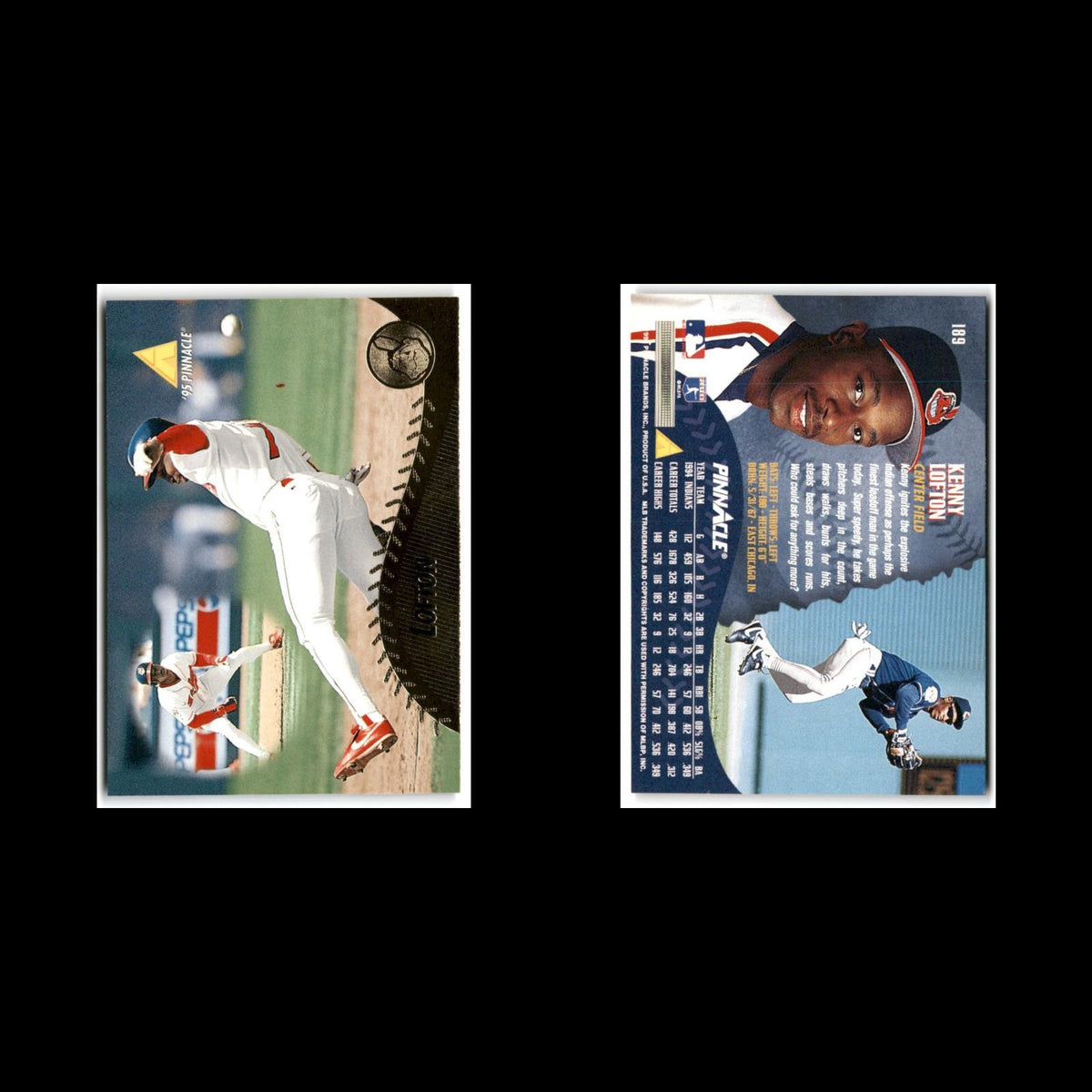 Kenny Lofton #189 1995 Pinnacle Cleveland Indians Baseball Card MLB NM
