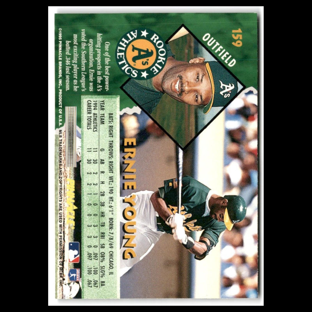 Ernie Young Rookie #159 1995 Pinnacle Oakland Athletics Baseball Card MLB NM