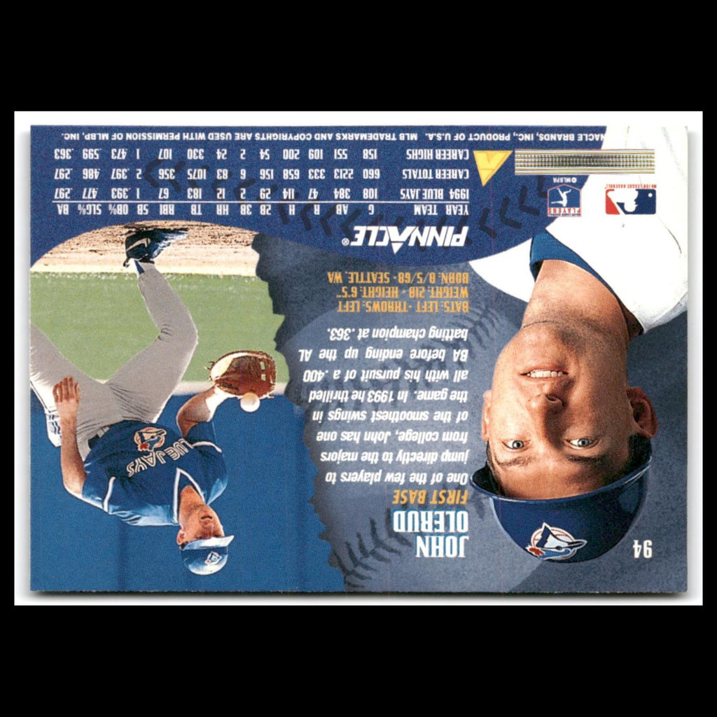 John Olerud #94 1995 Pinnacle Toronto Blue Jays Baseball Card MLB NM