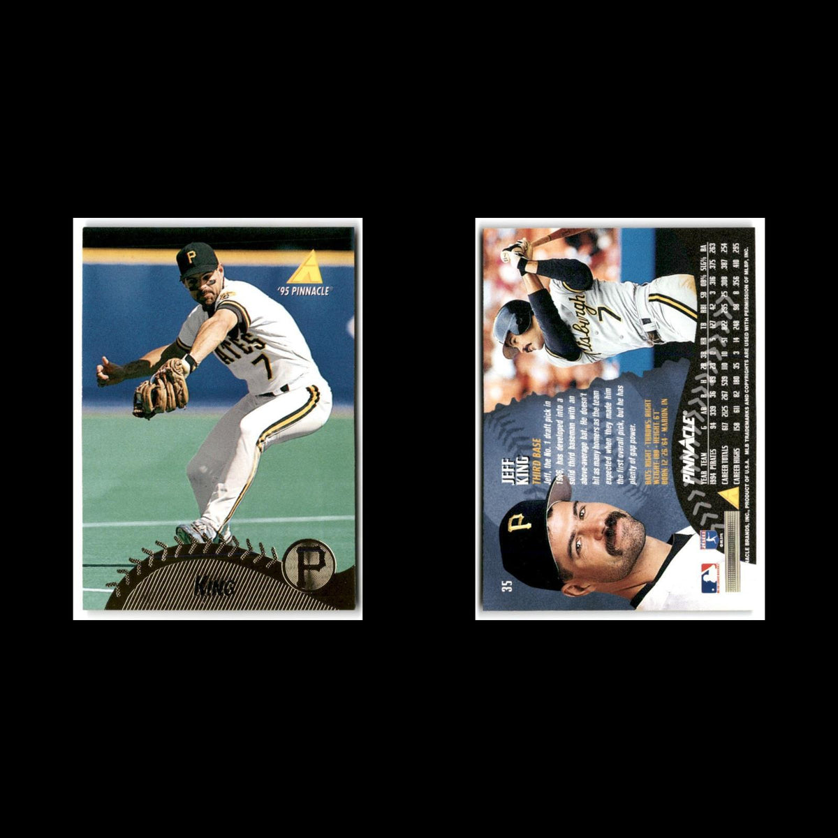 Jeff King #35 1995 Pinnacle Pittsburgh Pirates Baseball Card MLB NM
