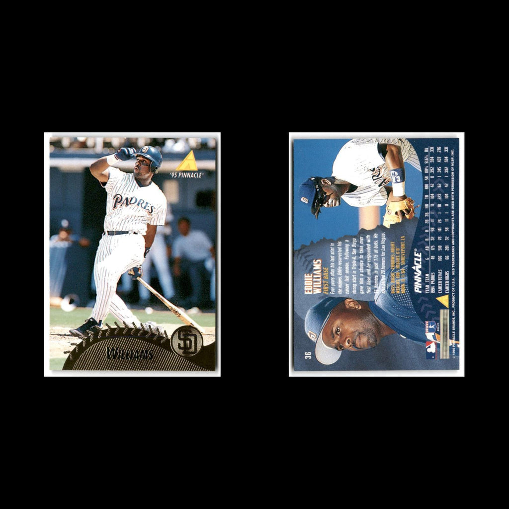 Eddie Williams #36 1995 Pinnacle San Diego Padres Baseball Card MLB NM