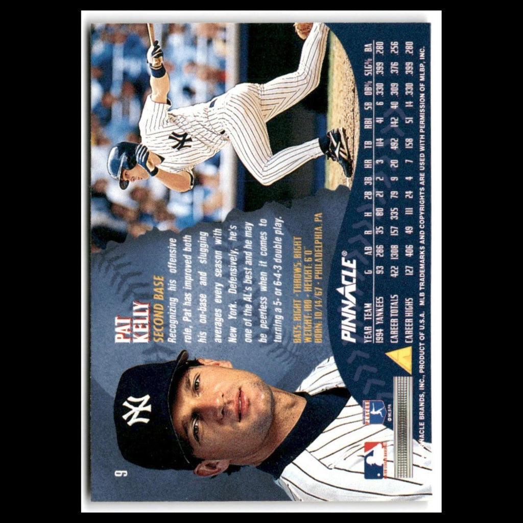 Pat Kelly #9 1995 Pinnacle New York Yankees Baseball Card MLB NM