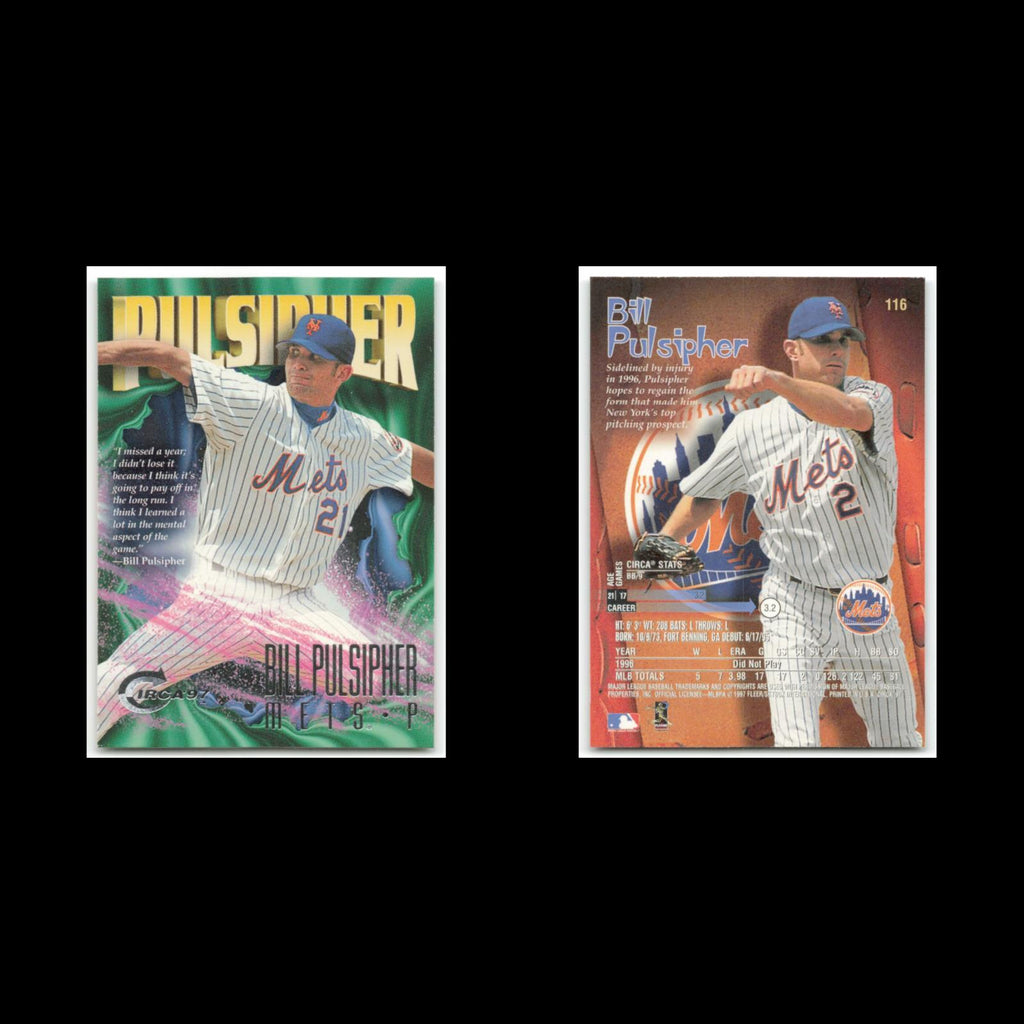 Bill Pulsipher #116 1997 Circa New York Mets Baseball Card MLB NM