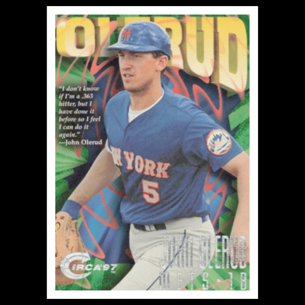 John Olerud #9 1997 Circa New York Mets Baseball Card MLB NM