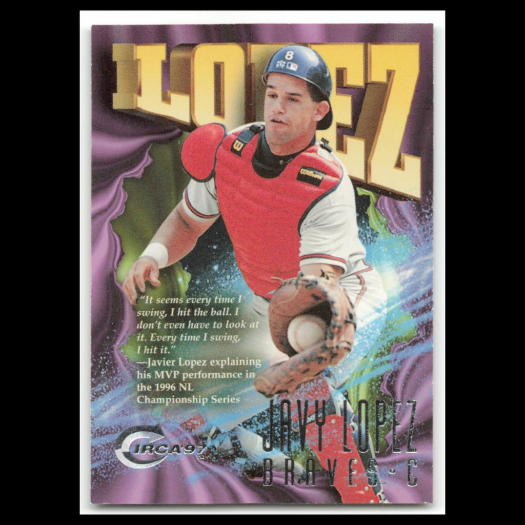 Javy Lopez #266 1997 Circa Atlanta Braves Baseball Card MLB NM