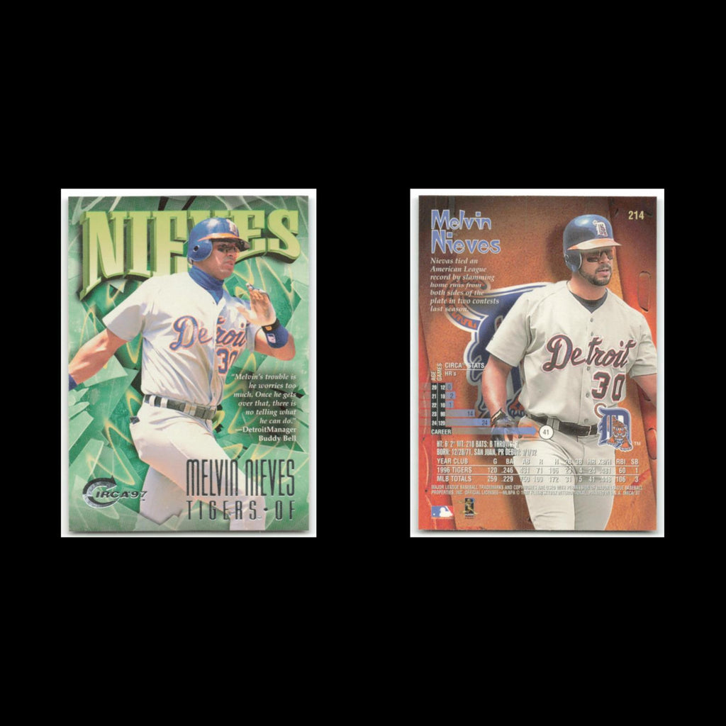Melvin Nieves #214 1997 Circa Detroit Tigers Baseball Card MLB NM