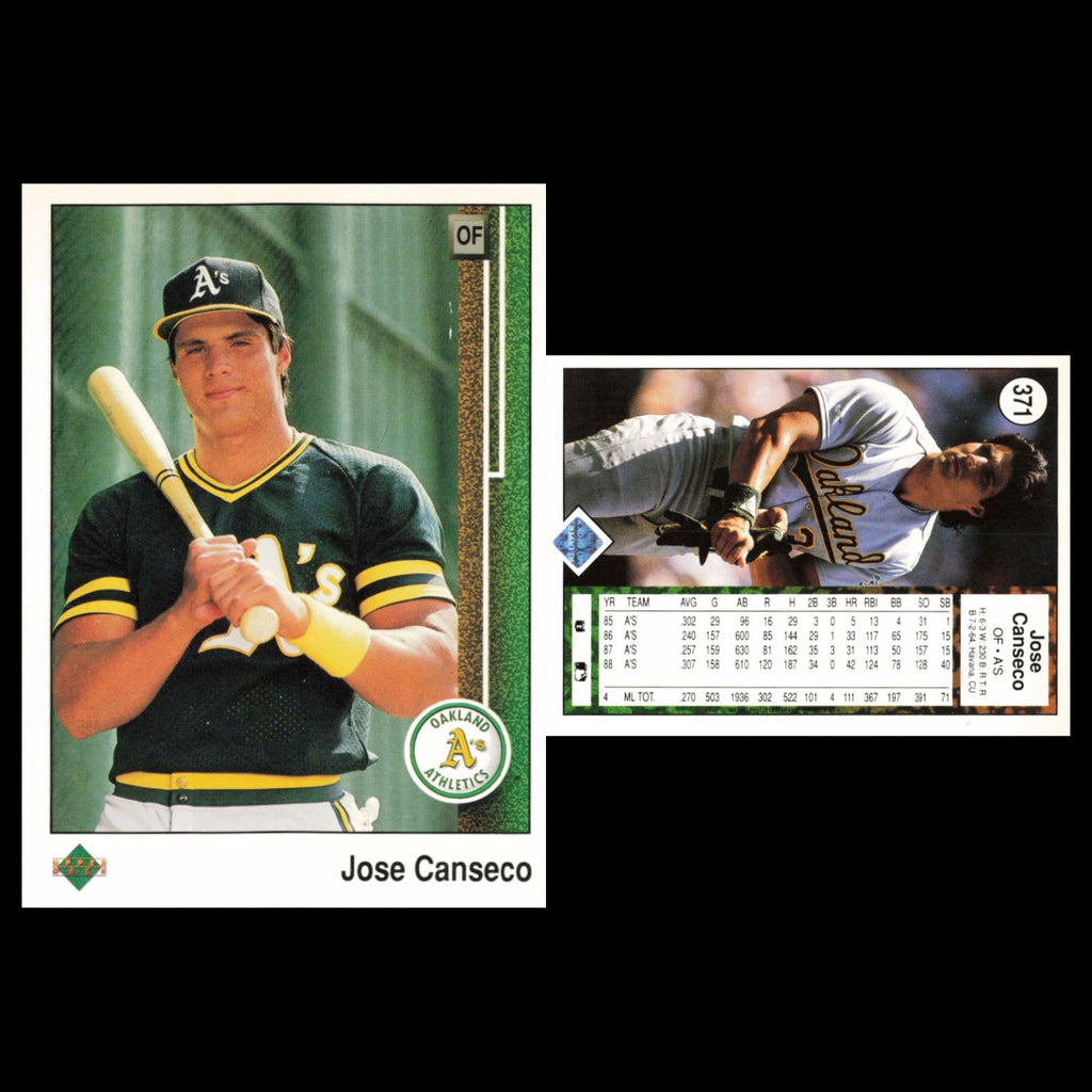 Jose Canseco Lot 5 Baseball Cards Fleer Oakland Athletics Set Collection NM