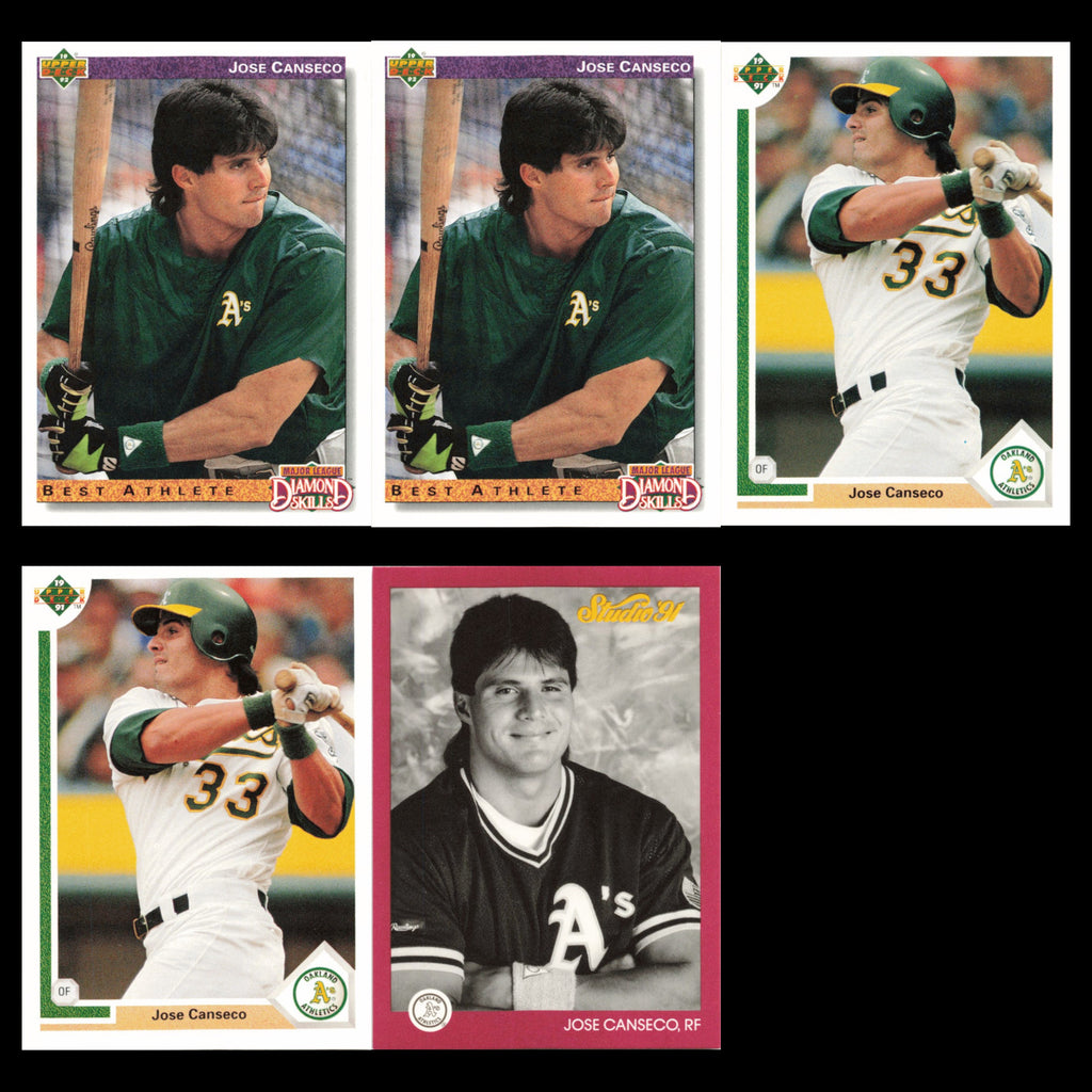 Jose Canseco Lot 5 Baseball Cards  Oakland Athletics Set MLB NM
