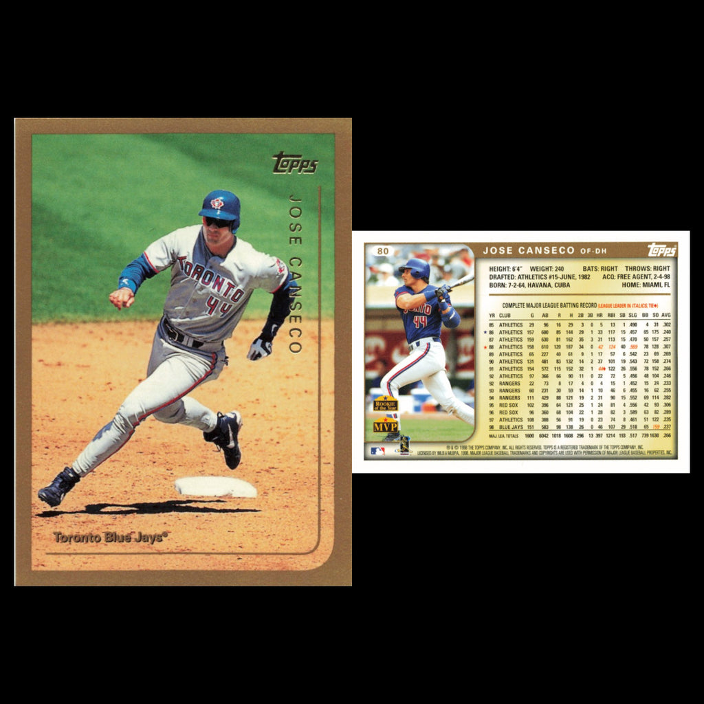 Jose Canseco Lot 5 Baseball Cards Topps Score Toronto Blue Jays Set NM